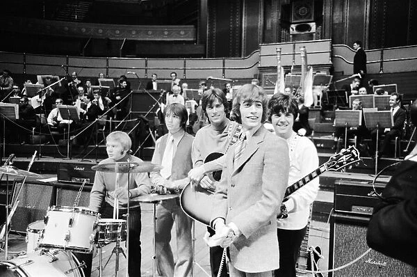 The Bee Gees whose first UK tour opens at the Royal Albert Hall, London 27th March 1968