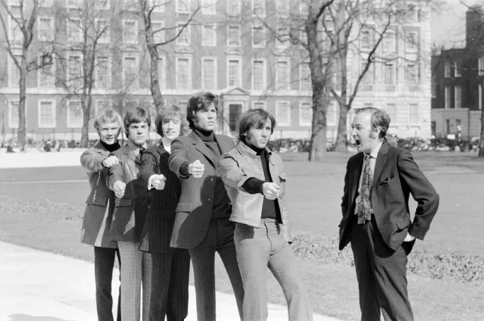 Framed Print : The Bee Gees are put through their paces by Britain