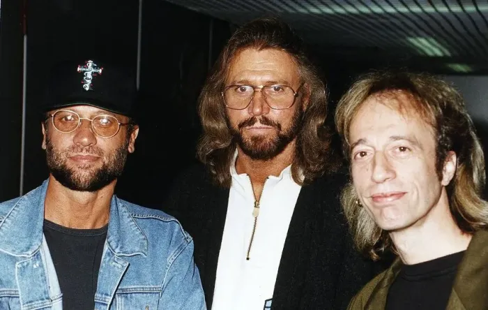 Framed Print : Bee Gees pop group with three brothers arrive at Heathrow from New York Framed Print : Bee Gees pop group with three brothers arrive at Heathrow from New York