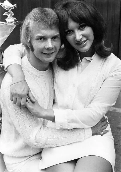 The Bee Gees pop groups drummer Colin Petersen and his bride Joanne Newfield