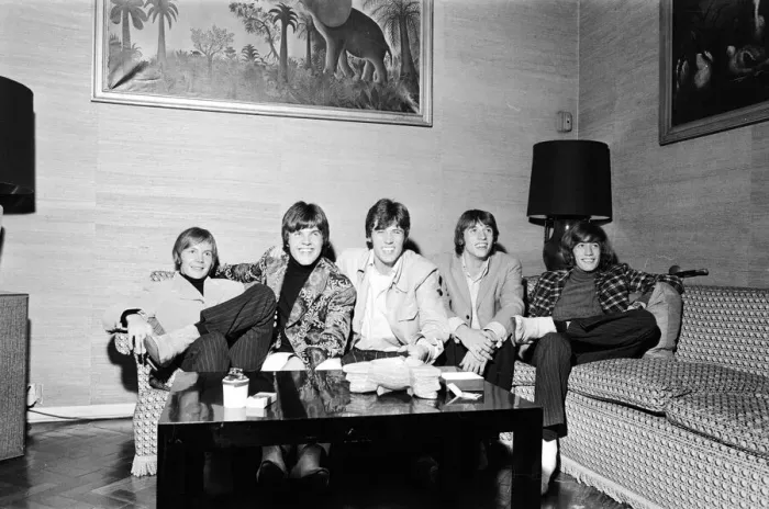 Framed Print : The Bee Gees seen here watching television in their hotel room 17th October 1967 Framed Print : The Bee Gees seen here watching television in their hotel room 17th October 1967