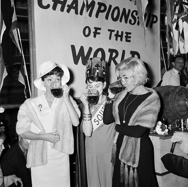 The beer drinking championship of the world at Southwark fair