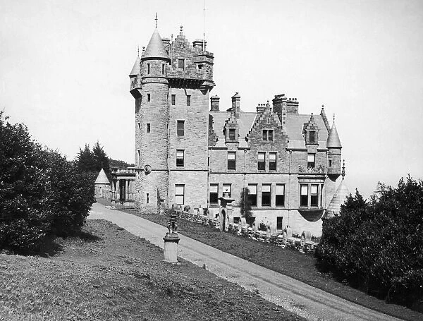 Belfast Castle standing in the pleasant park on the slopes of cavehill