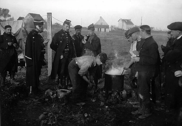 Belgian Field Kitchen during World War One Circa 1915