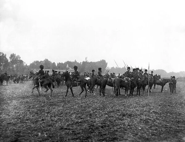Belgian Lancers seen here during the defence of Antwerp 28th September 1914