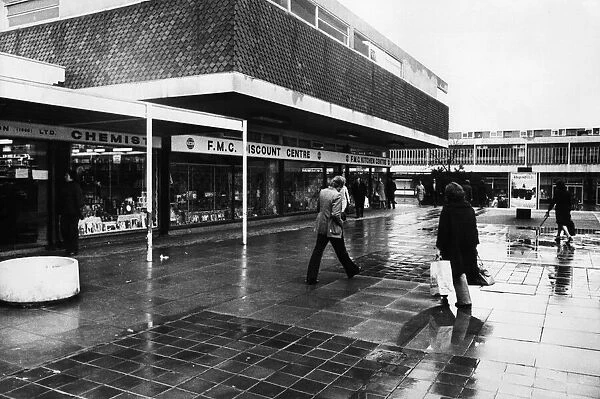 Bell Green shopping precinct. Coventry, West Midlands. Circa 1975