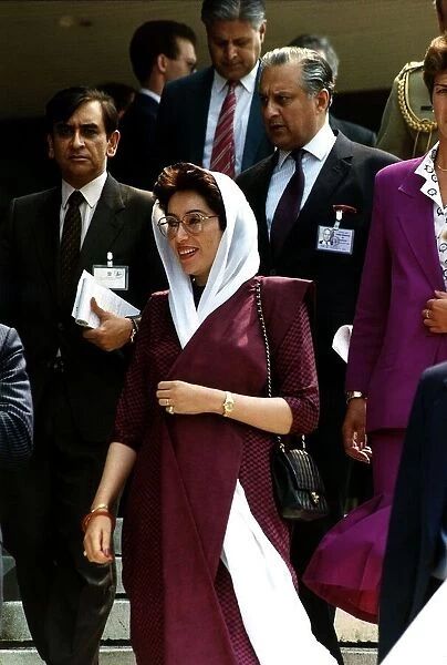 Benazir Bhutto Prime Minister of Pakistan. July 1989