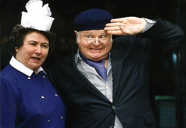Benny Hill Actor Comedian Leaving Hospital After His Heart Scare With The Matron From