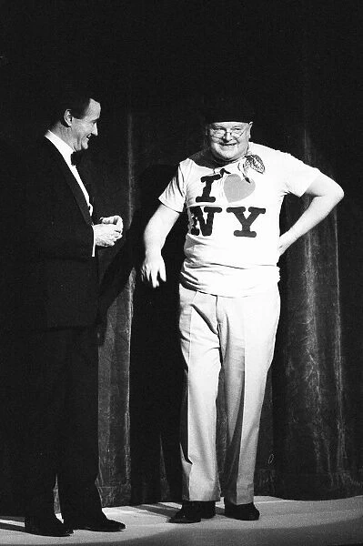 Benny Hill, British comedian and actor, best known for his television programme The Benny Hill Show, in America, where he is filming a one hour special, Benny Hill's World Tour : New York, which will be shot on location in New York City