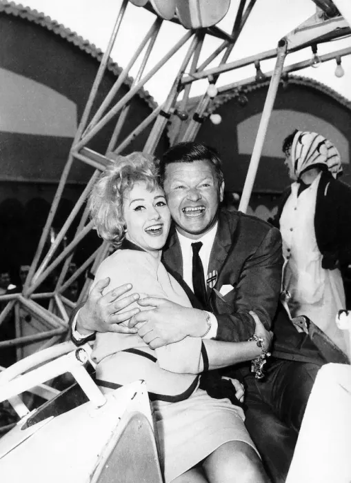 Framed Print : Benny Hill comedian and Liz Fraser