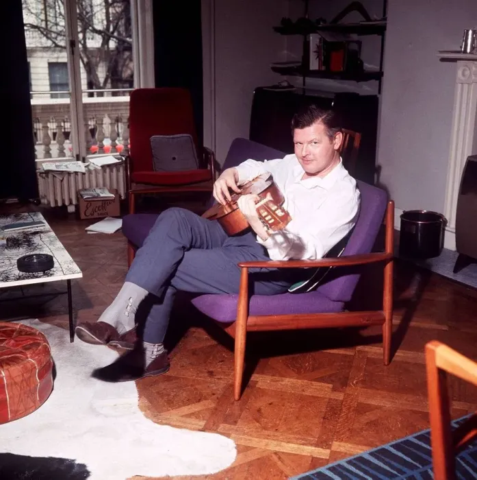 Framed Print : Benny Hill Entertainer in his Kensington flat
