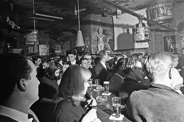Berliners enjoying a night out at the Old Eden Saloon off of Damaschke Strasse, Berlin