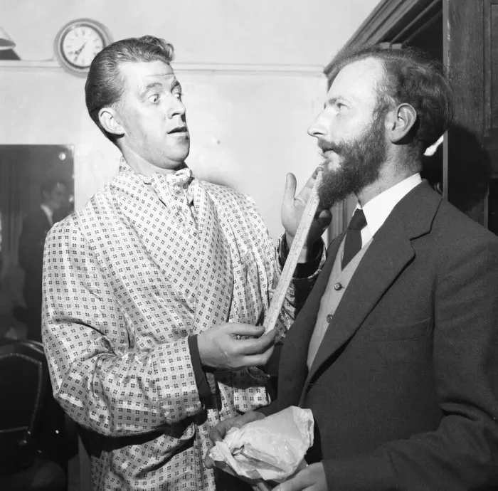 Framed Print : Bernard Braden (left) who is starring in No News From Father Framed Print : Bernard Braden (left) who is starring in No News From Father