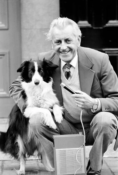 Bernard Oliver and his dog. April 1977 77-02077