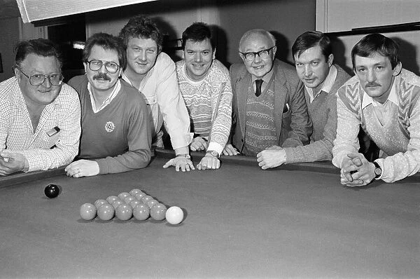The Berry Brown Liberal Club snooker team, Armitage Bridge, 14th February 1991