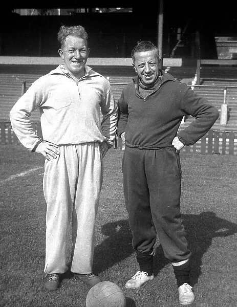Bert Whalley and United assistant manager Jimmy Murphy October 1955
