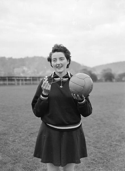 Beryl Pugh one of a handful of women Football Association referees. November 1956