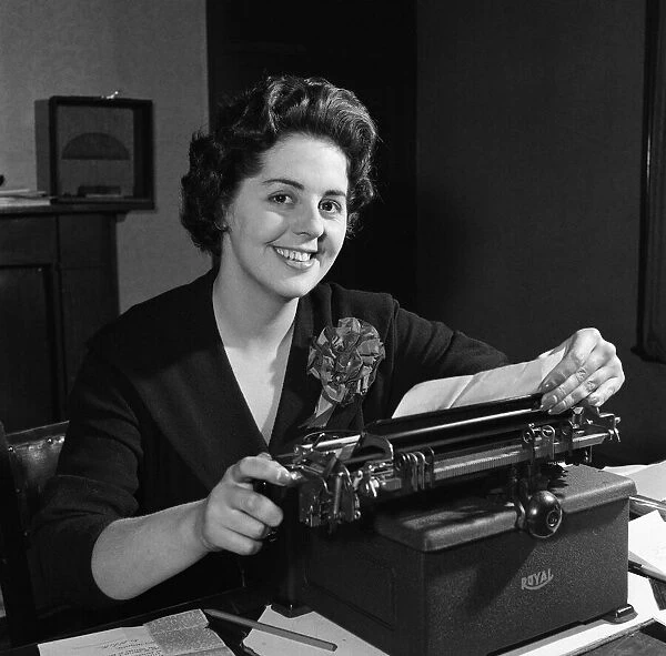 Betty Boothroyd in her office. 25th November 1957