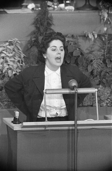 Betty Boothroyd speaks at the Labour Party Conference in Brighton. 2nd October 1957