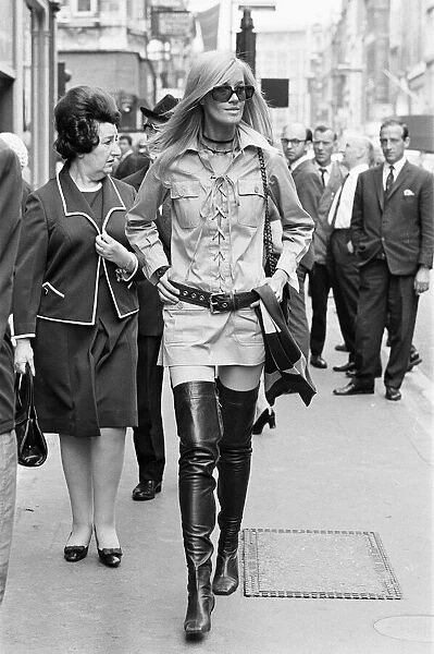 Betty Catroux, model and muse of Yves Saint Laurent pictured outside his first London