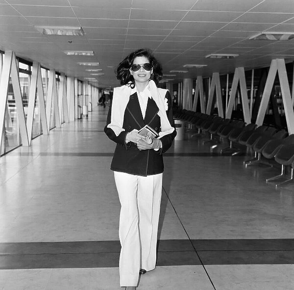 Bianca Jagger leaving Heathrow Airport on Concorde for New York. 28th February 1978