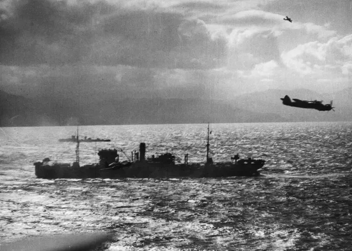 Framed Print : The last big German supply ship left in the Aegean Sea was recently sent to