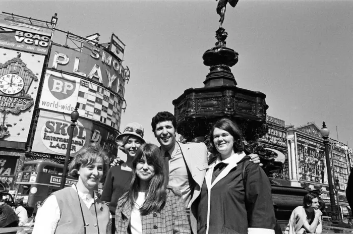 Framed Print : Big thrill for four girls who have flown to London - the swinging city - to attend Framed Print : Big thrill for four girls who have flown to London - the swinging city - to attend