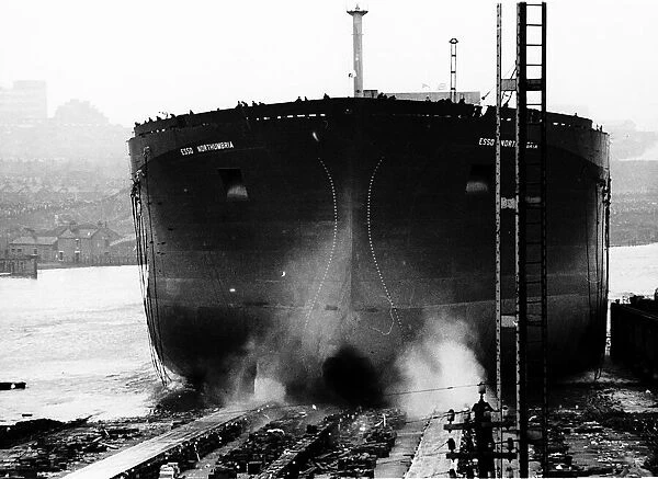 The biggest ship ever built in Britain, a 253. 000-ton tanker was launched by Princess