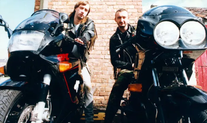 Framed Print : Biking brothers Sandy (left) and Alex McKenzie pictured with their pride Framed Print : Biking brothers Sandy (left) and Alex McKenzie pictured with their pride