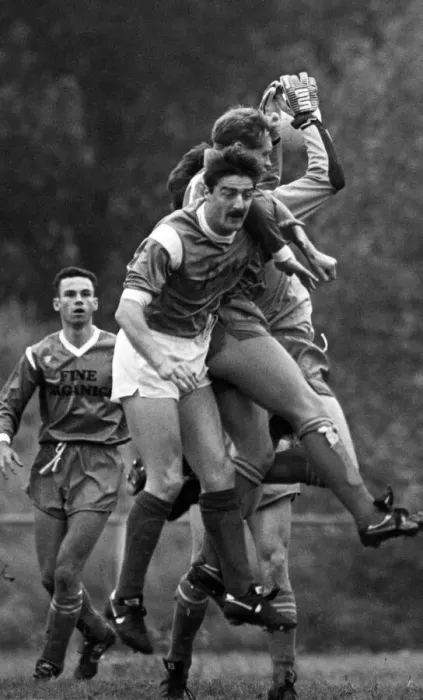 Framed Print : Billingham Synthonia v Billingham Town, action, 15th October 1988