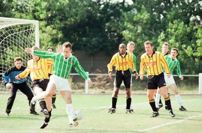 Framed Print : Billingham Synthonia v West Auckland, Northern League match, Saturday 19th August 1995 Framed Print : Billingham Synthonia v West Auckland, Northern League match, Saturday 19th August 1995