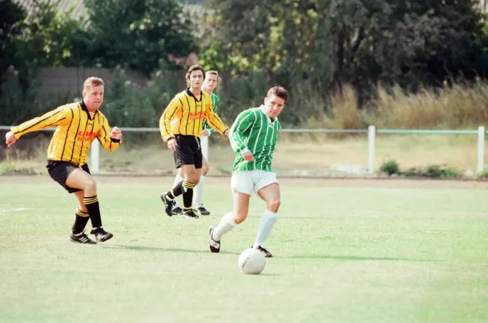 Framed Print : Billingham Synthonia v West Auckland, Northern League match, Saturday 19th August 1995 Framed Print : Billingham Synthonia v West Auckland, Northern League match, Saturday 19th August 1995