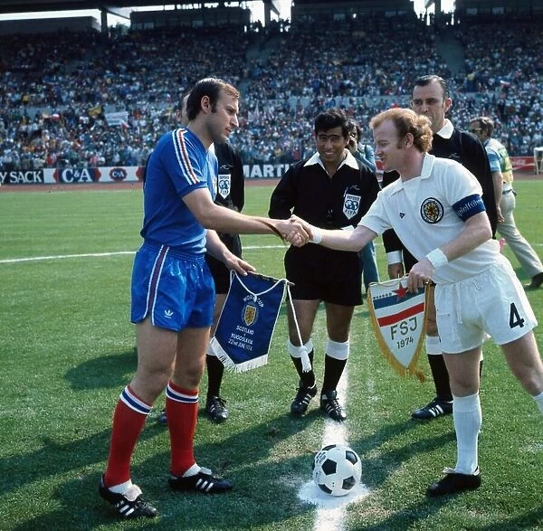 Billy Bremner Scotland football captain June 1974 Shakes hands