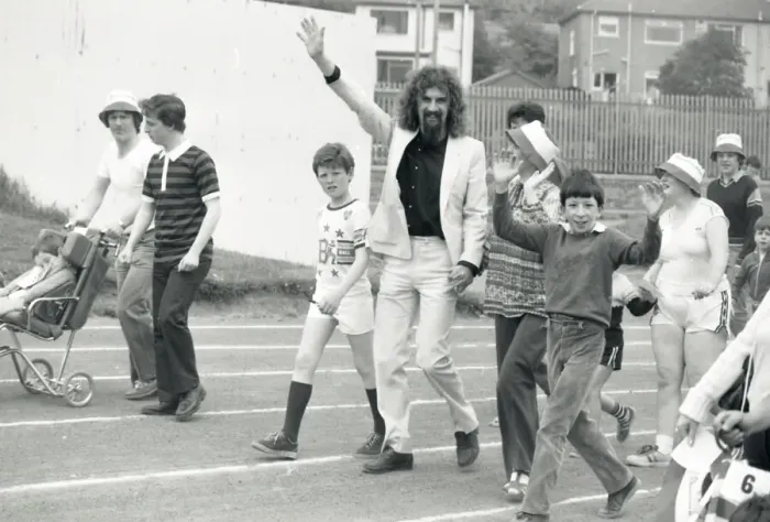 Framed Print : Billy Connolly, Charity Walk, Scotstoun, Glasgow, Scotland, 9th June 1982