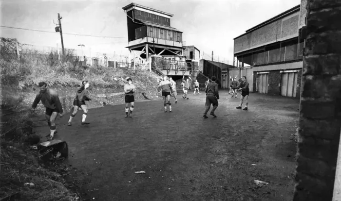 Framed Print : Billy Gray in the Lions between the railway line, the waste ground Framed Print : Billy Gray in the Lions between the railway line, the waste ground