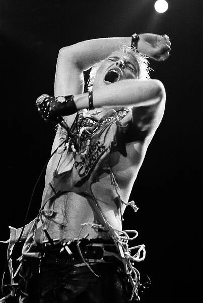 Billy Idol in concert on Long Island, New York. 11th September 1984