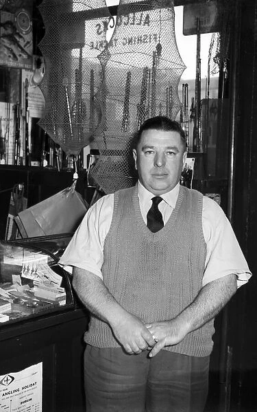 Billy Lane owner of Lane Fishing seen here in his Much Park Street circa 1959