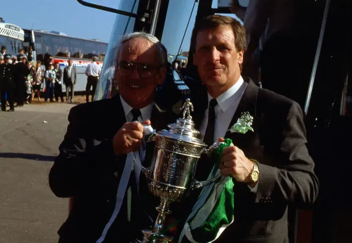 Framed Print : Billy McNeill & Jack McGinn with trophy May 1988 sdrscottishcupfinal Framed Print : Billy McNeill & Jack McGinn with trophy May 1988 sdrscottishcupfinal