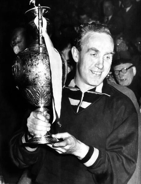 Billy Wright Wolves captain with the Football League Championship trophy April 1959