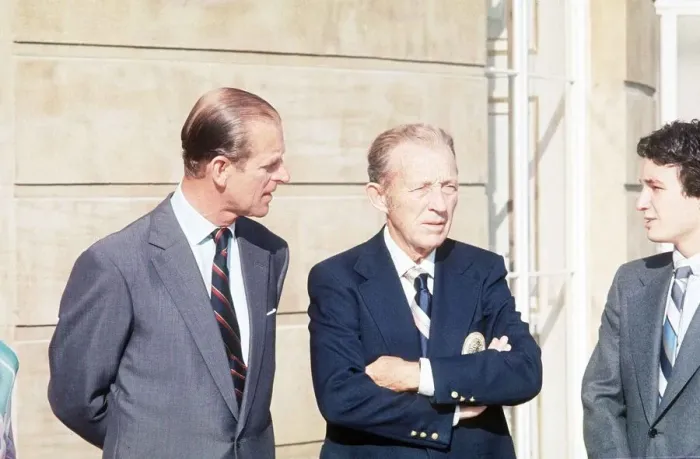 Framed Print : Bing Crosby with the Duke of Edinburgh July 1976 who gave a party for