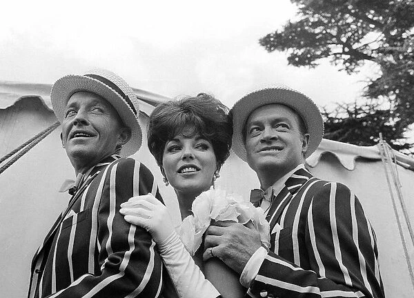 Bing Crosby, Joan Collins and Bob Hope 1961