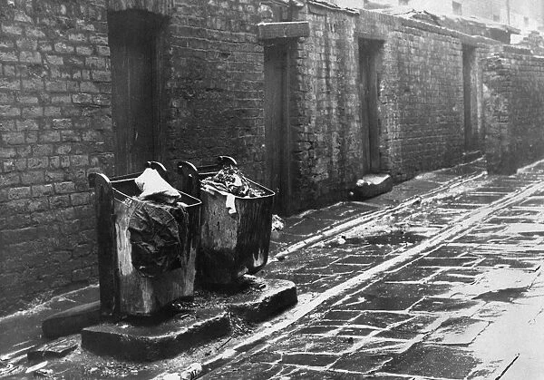 These two bins serve a row of houses in Mona Terrace, of Great Homer Street, Everton