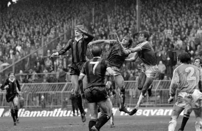 Framed Print : Birmingham City 2 v. Manchester City 0. Division One Football. March 1981 MF02-02-027 Framed Print : Birmingham City 2 v. Manchester City 0. Division One Football. March 1981 MF02-02-027