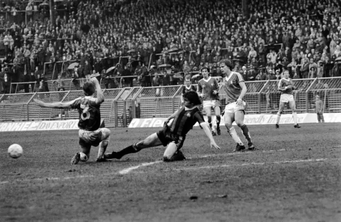 Framed Print : Birmingham City 2 v. Manchester City 0. Division One Football. March 1981 MF02-02-010 Framed Print : Birmingham City 2 v. Manchester City 0. Division One Football. March 1981 MF02-02-010