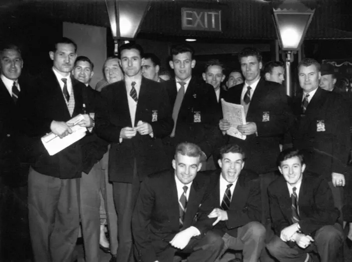 Framed Print : Birmingham City football club players pictured at a London casino. 2nd March 1956 Framed Print : Birmingham City football club players pictured at a London casino. 2nd March 1956