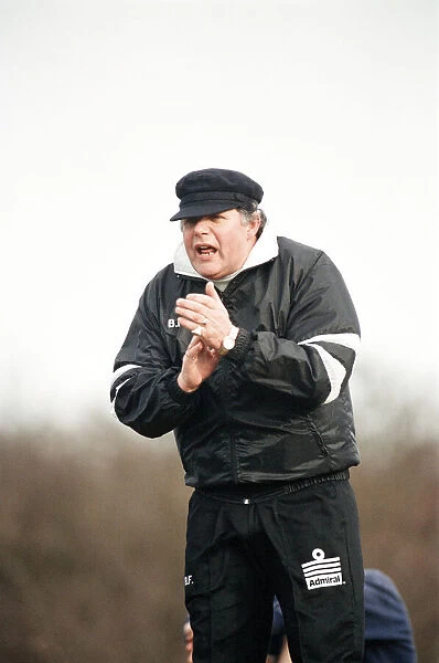 Birmingham City football manager Barry Fry pictured during a training session
