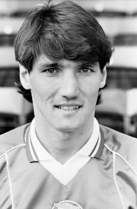 Framed Print : Birmingham City footballer Mick Harford poses for a portrait picture during a photocall