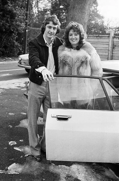 Birmingham City footballer Trevor Francis at home with his wife after signing for