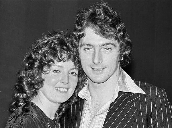 Birmingham City footballer Trevor Francis with his wife after signing for Nottingham