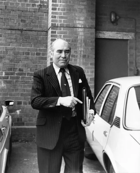 Framed Print : Birmingham City manager Sir Alf Ramsey held a press conference at the Birmingham training Framed Print : Birmingham City manager Sir Alf Ramsey held a press conference at the Birmingham training